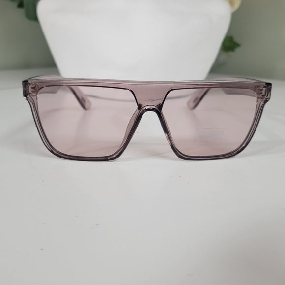 OVERSIZED FLAT TOP DESIGNER STYLE SUNGLASSES W CASE - Picture 4 of 13